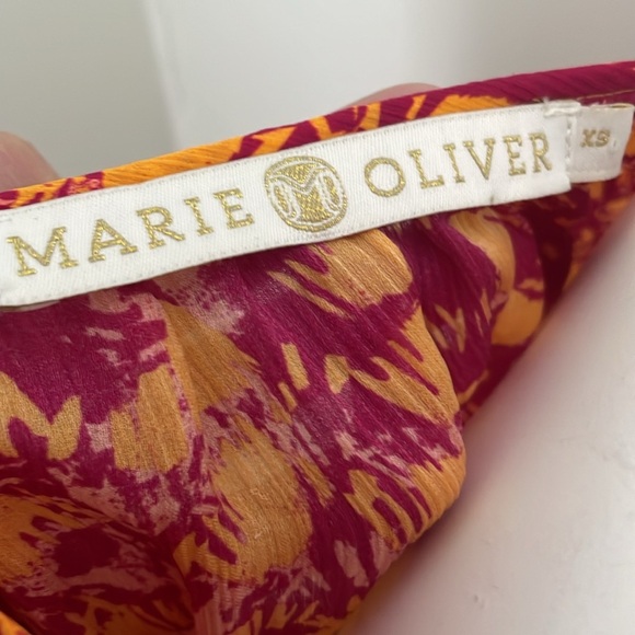 Marie Oliver multicolor silk print blouse sz XS - Picture 9 of 9